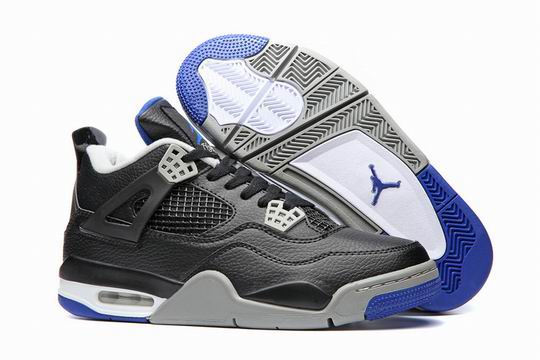 (image for) AIR JORDAN 4 Retro Black Grey Blue Men's Shoes-43